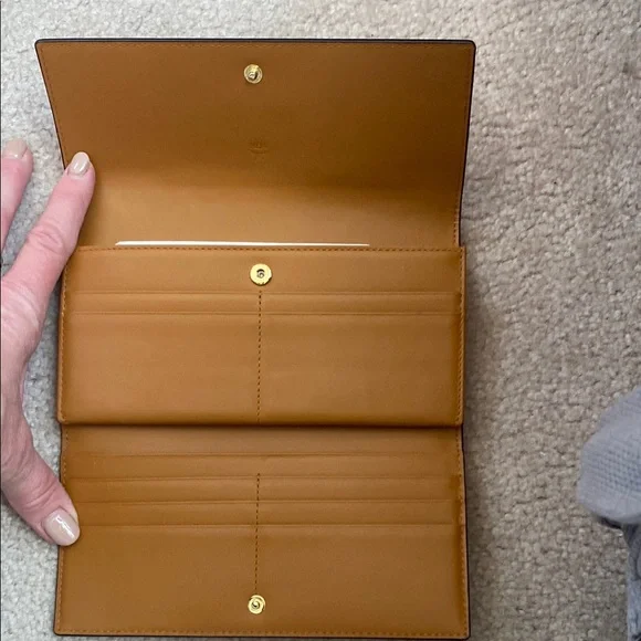 MCM Tan Wallet with Logo Print - Picture 2 of 2